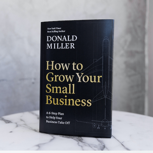 "How to Grow Your Small Business," placed on a marble table