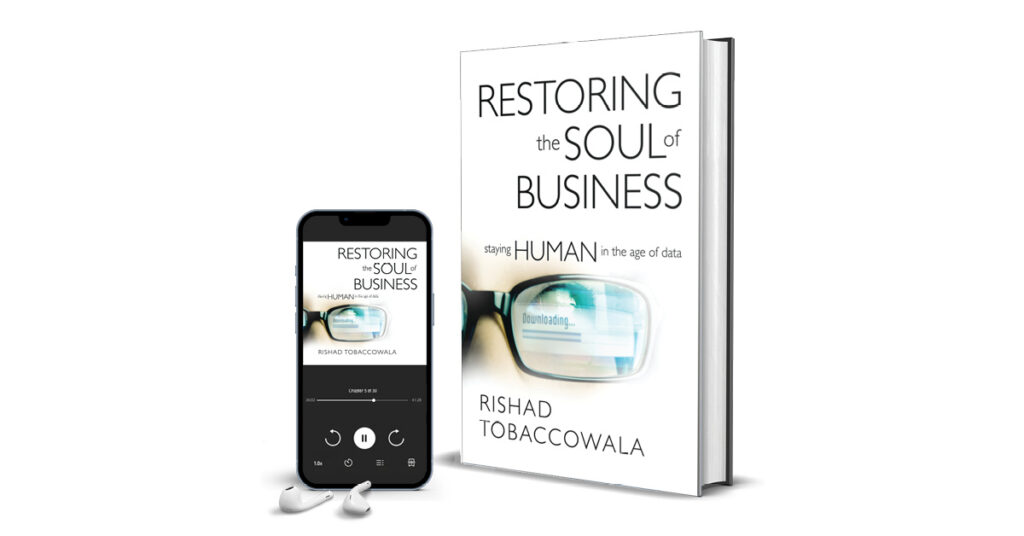 Hardcover and audiobook versions of Restoring the Soul of Business
