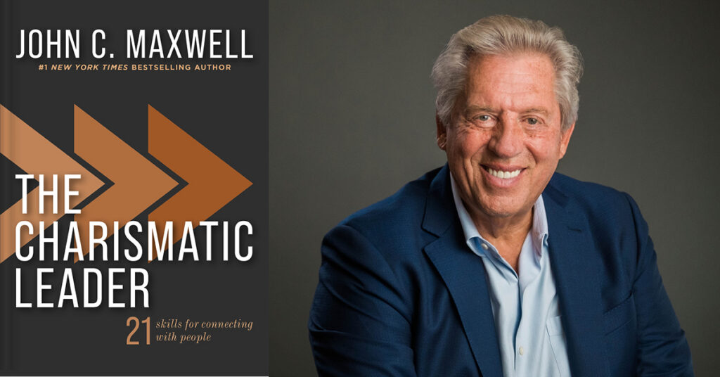 Headshot of John C. Maxwell with the cover of The Charismatic Leader